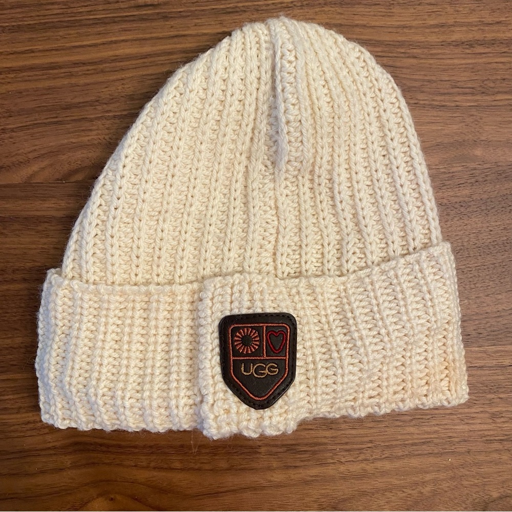 UGG Cream Knit Beanie Hat